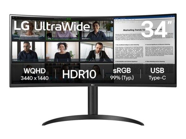 LG UltraWide 34" QHD IPS Monitor – 100Hz, USB-C, HDR10