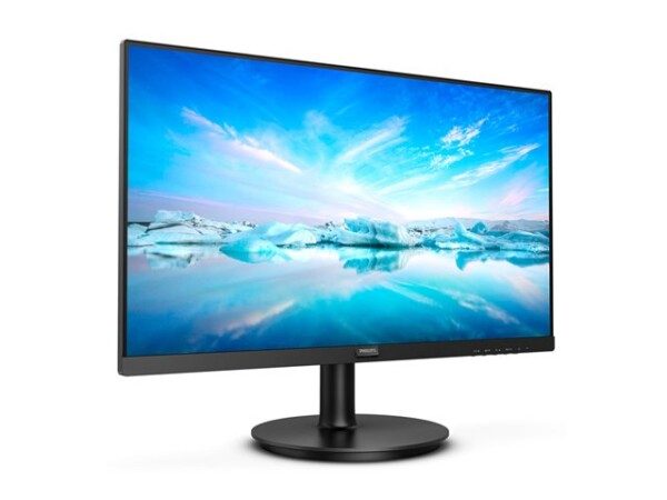 Philips V-line 222V8LA - LED monitor - 22" (21.5" viewable) - 1920 x 1080 Full HD (1080p) @ 75 Hz - VA - 250 cd/m² - 3000:1 - 4 ms - HDMI, VGA, DisplayPort - speakers - textured black - Image 3
