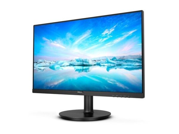 Philips V-line 222V8LA - LED monitor - 22" (21.5" viewable) - 1920 x 1080 Full HD (1080p) @ 75 Hz - VA - 250 cd/m² - 3000:1 - 4 ms - HDMI, VGA, DisplayPort - speakers - textured black - Image 2